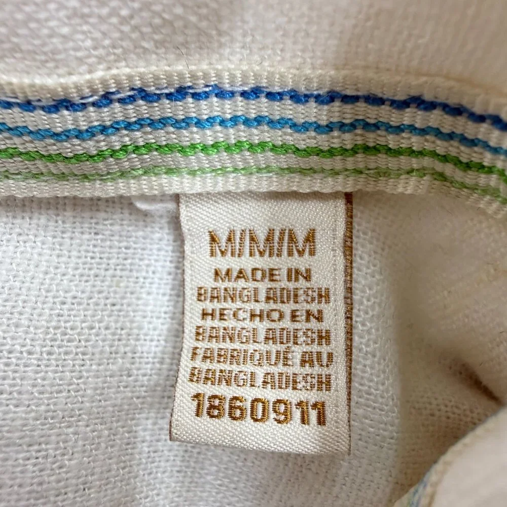 Scotch & Soda Men's Linen Blend Short Sleeve Woven Shirt Medium White, NEW - Picture 5 of 12